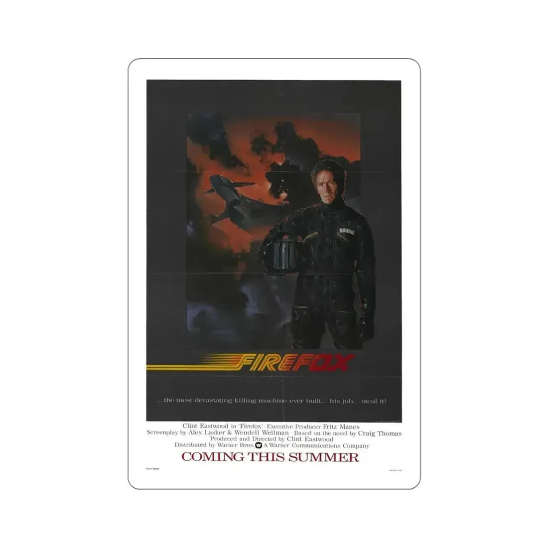 Firefox 1982 Movie Poster STICKER Vinyl Die-Cut Decal 4 Inch - The Sticker Space