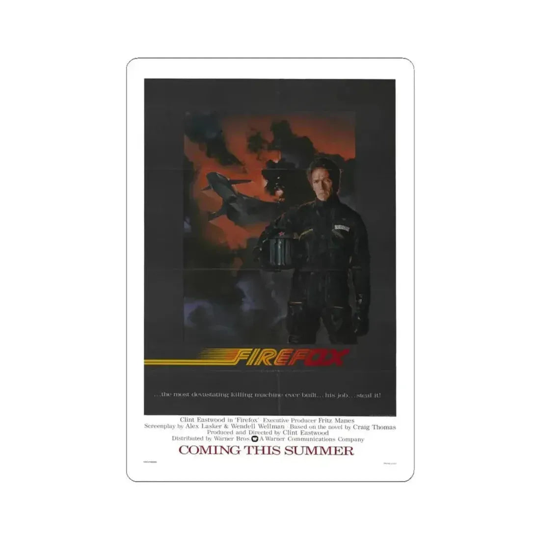 Firefox 1982 Movie Poster - STICKER Vinyl Kiss-Cut Decal - The Sticker Space