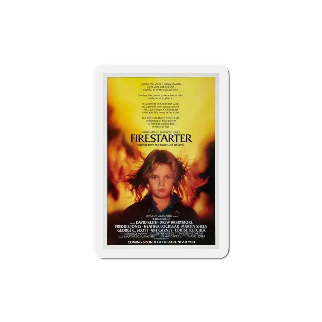 Firestarter 1984 Movie Poster Refrigerator Magnet - The Sticker Space