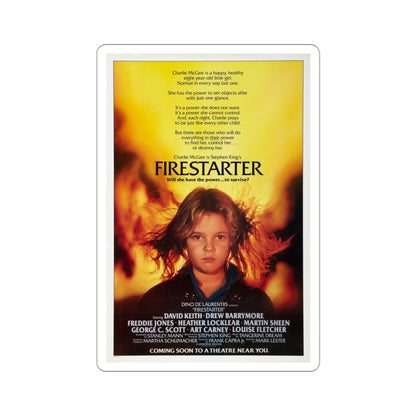 Firestarter 1984 Movie Poster STICKER Vinyl Die-Cut Decal-3 Inch-The Sticker Space