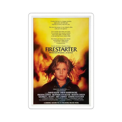 Firestarter 1984 Movie Poster STICKER Vinyl Die-Cut Decal 4 Inch - The Sticker Space