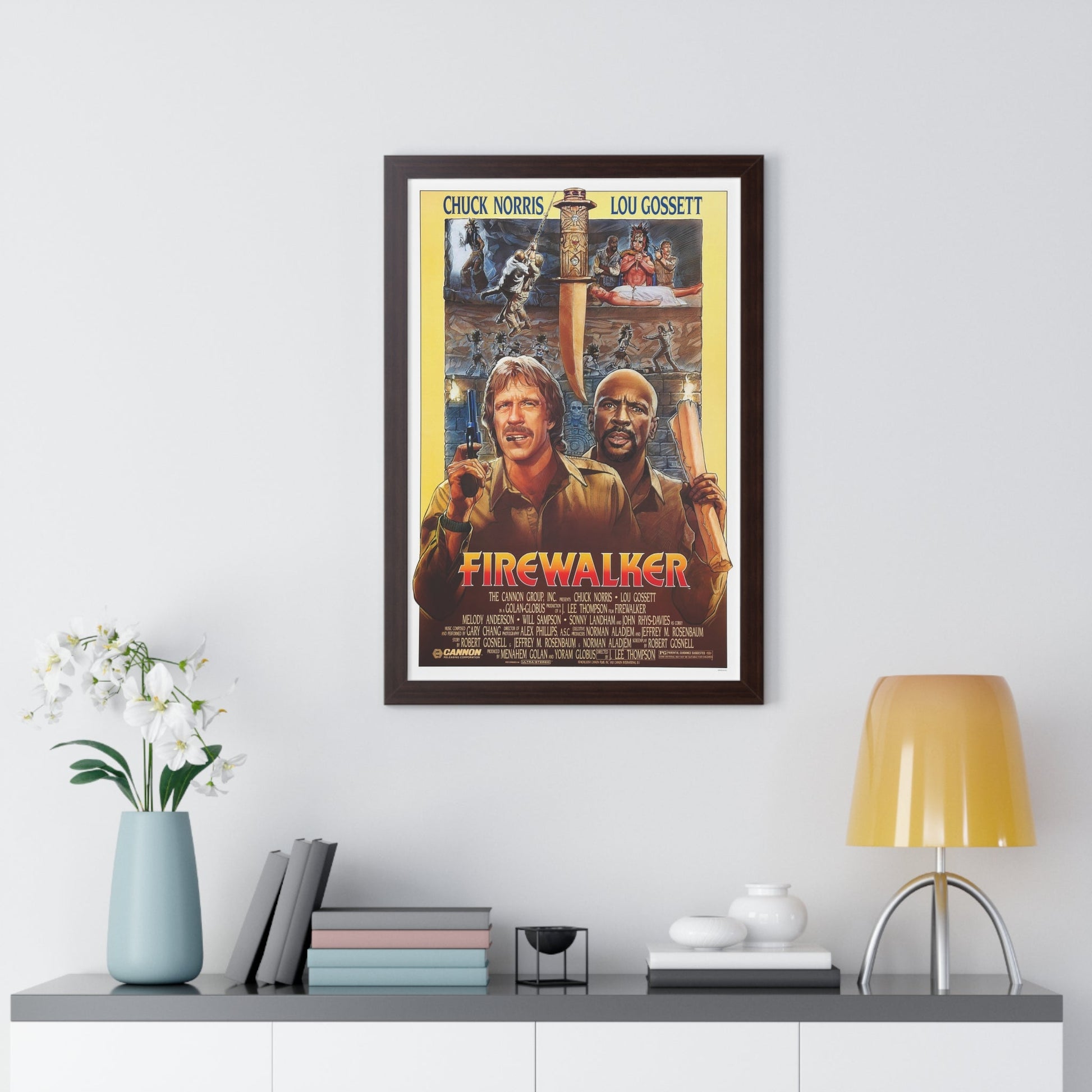 FIREWALKER 1986 - Framed Movie Poster-The Sticker Space