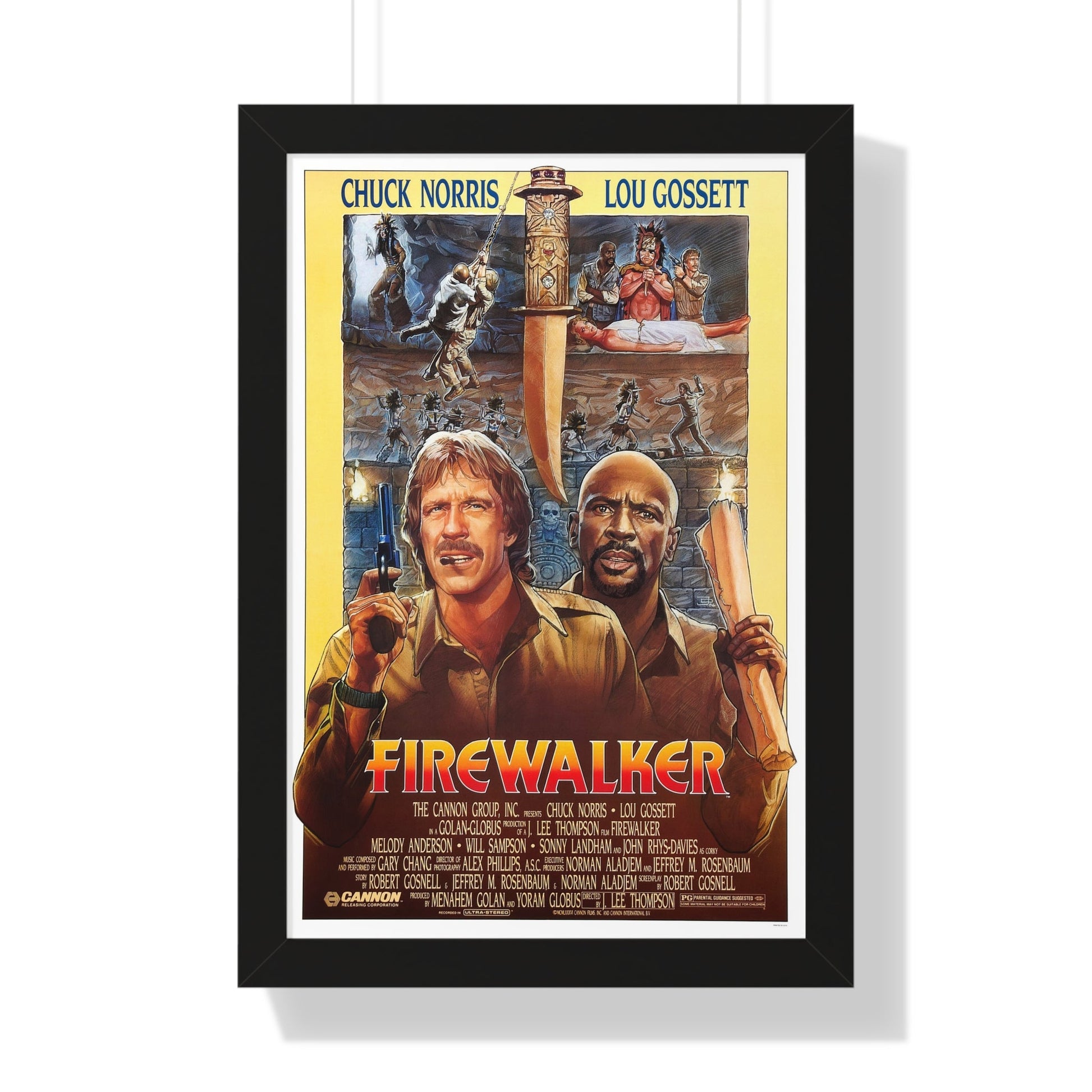 FIREWALKER 1986 - Framed Movie Poster-16″ x 24″-The Sticker Space