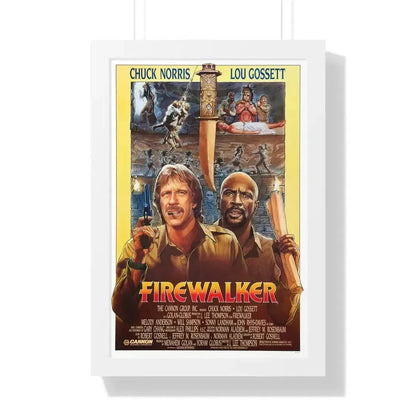 FIREWALKER 1986 - Framed Movie Poster 16″ x 24″ White - The Sticker Space