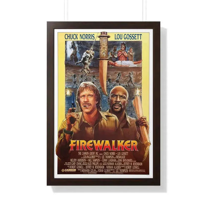 FIREWALKER 1986 - Framed Movie Poster 20" x 30" Walnut - The Sticker Space