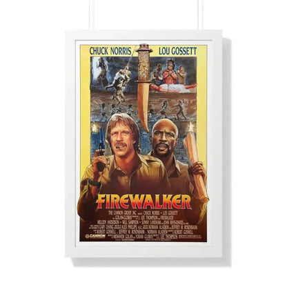 FIREWALKER 1986 - Framed Movie Poster 20" x 30" White - The Sticker Space