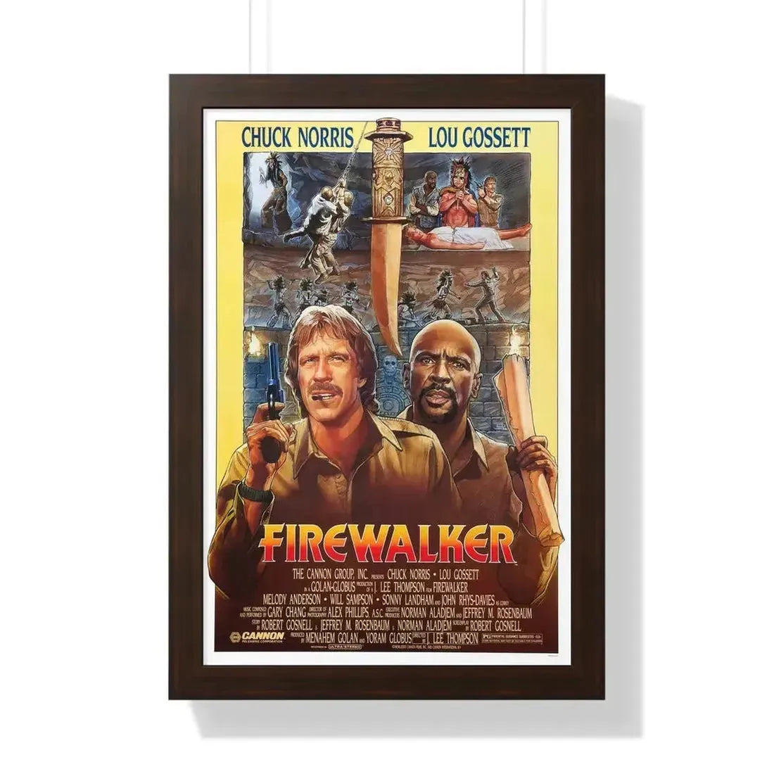 FIREWALKER 1986 - Framed Movie Poster - The Sticker Space