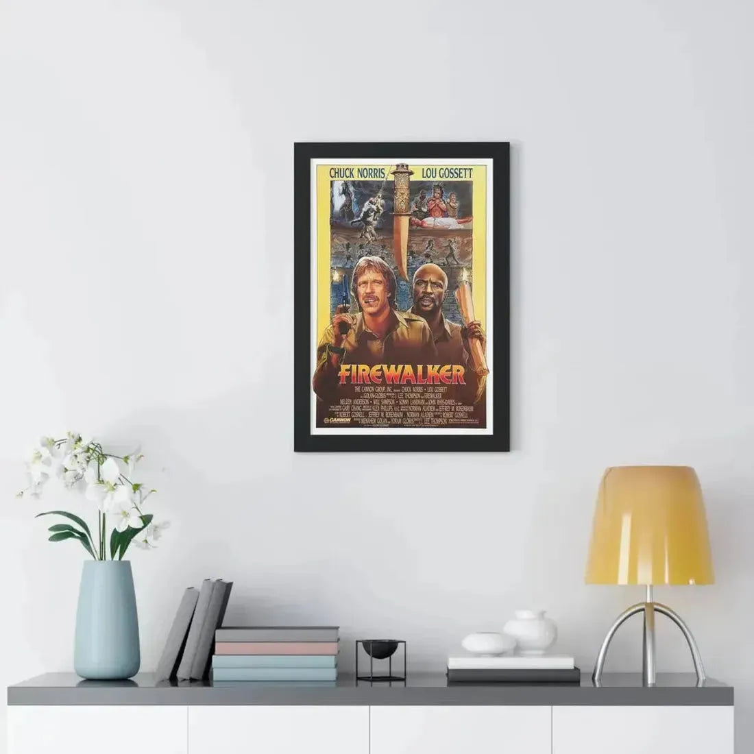FIREWALKER 1986 - Framed Movie Poster - The Sticker Space