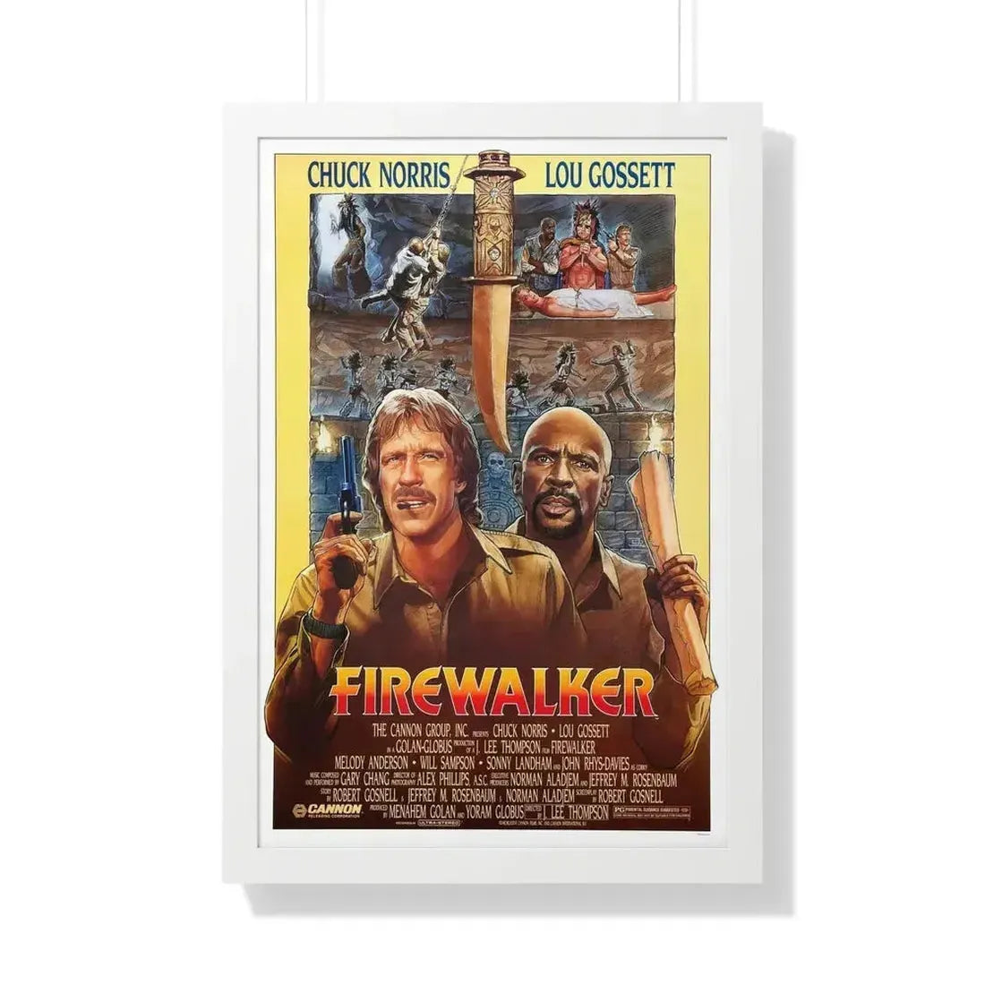 FIREWALKER 1986 - Framed Movie Poster - The Sticker Space