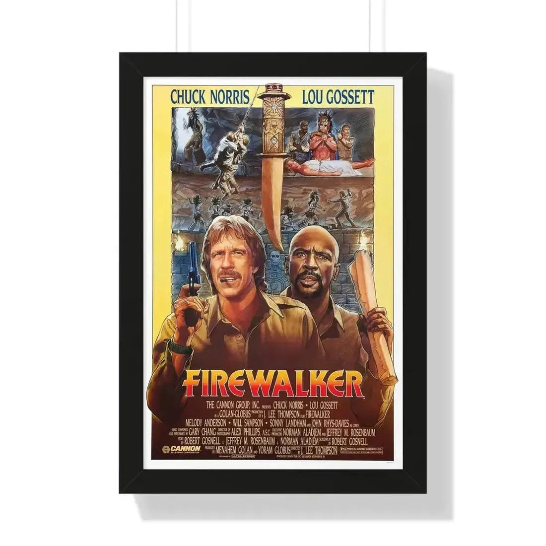 FIREWALKER 1986 - Framed Movie Poster - The Sticker Space