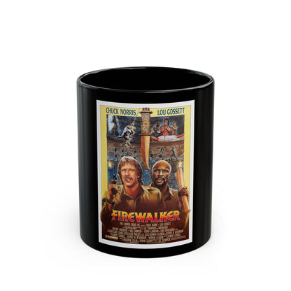 FIREWALKER 1986 Movie Poster - Black Coffee Mug-11oz-The Sticker Space