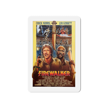 FIREWALKER 1986 Movie Poster - Die-Cut Magnet-6 × 6"-The Sticker Space