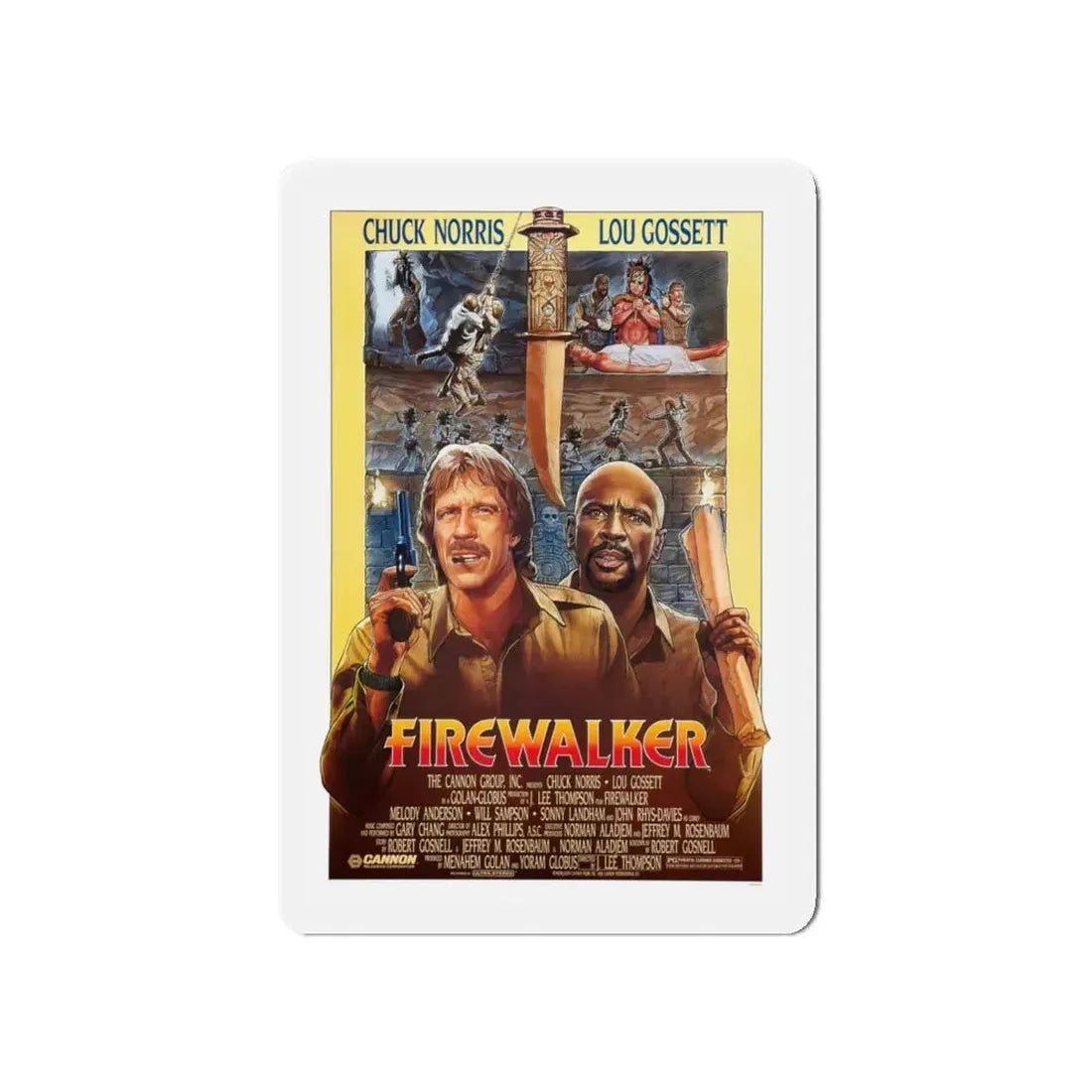 FIREWALKER 1986 Movie Poster - Refrigerator Magnet 5 Inch - The Sticker Space