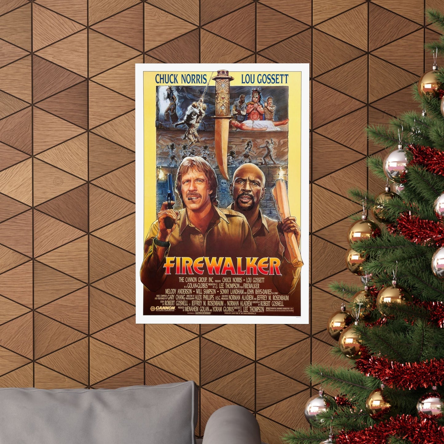 FIREWALKER 1986 - Paper Movie Poster-The Sticker Space