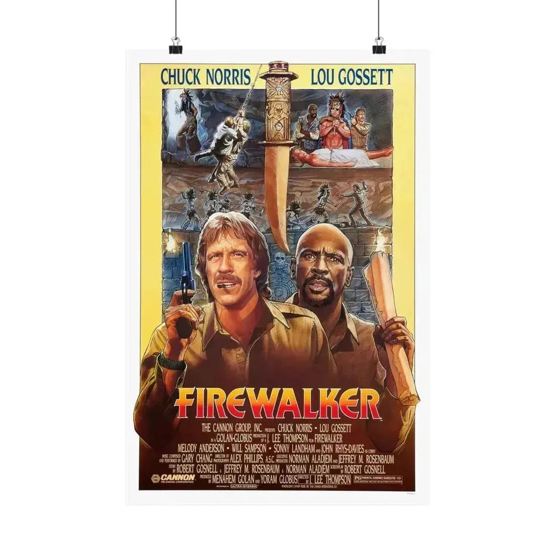 FIREWALKER 1986 - Paper Movie Poster 16″ x 24″ Matte - The Sticker Space