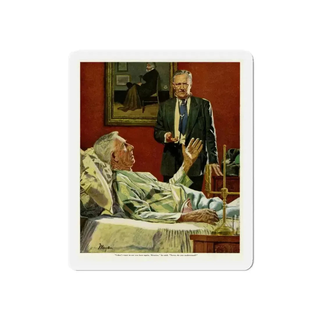 Firing the Family Doctor, 1952 (Magazine Illustration) Refrigerator Magnet - The Sticker Space