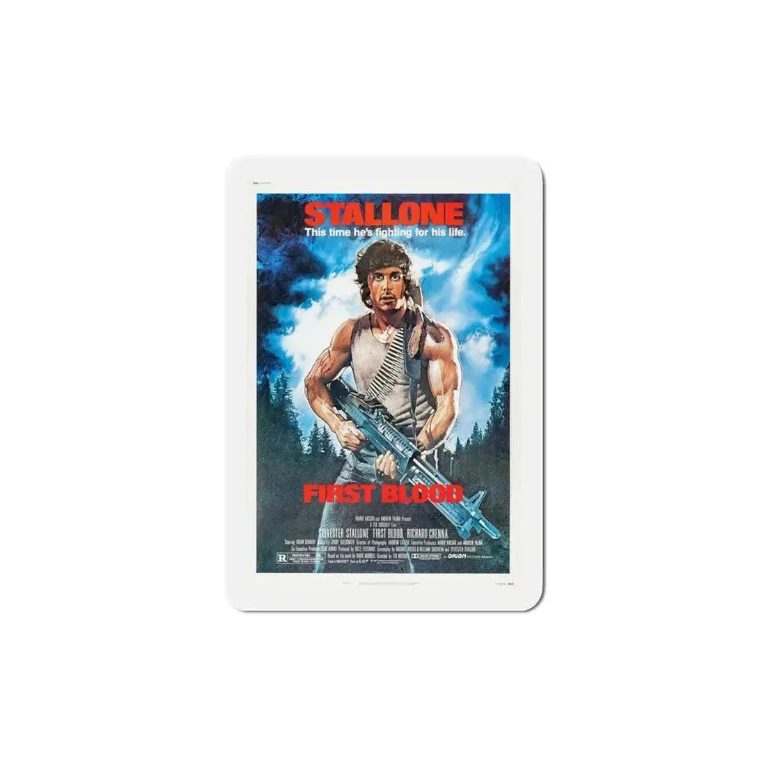 First Blood 1982 Movie Poster Refrigerator Magnet 5 Inch - The Sticker Space