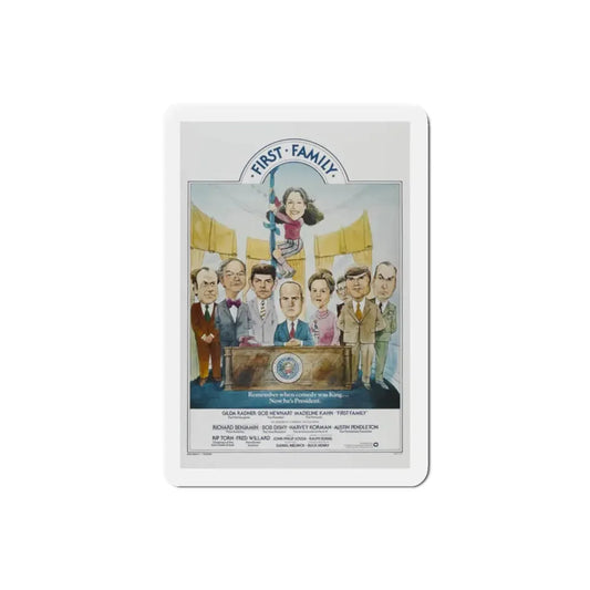 First Family 1980 Movie Poster Refrigerator Magnet 2 Inch - The Sticker Space
