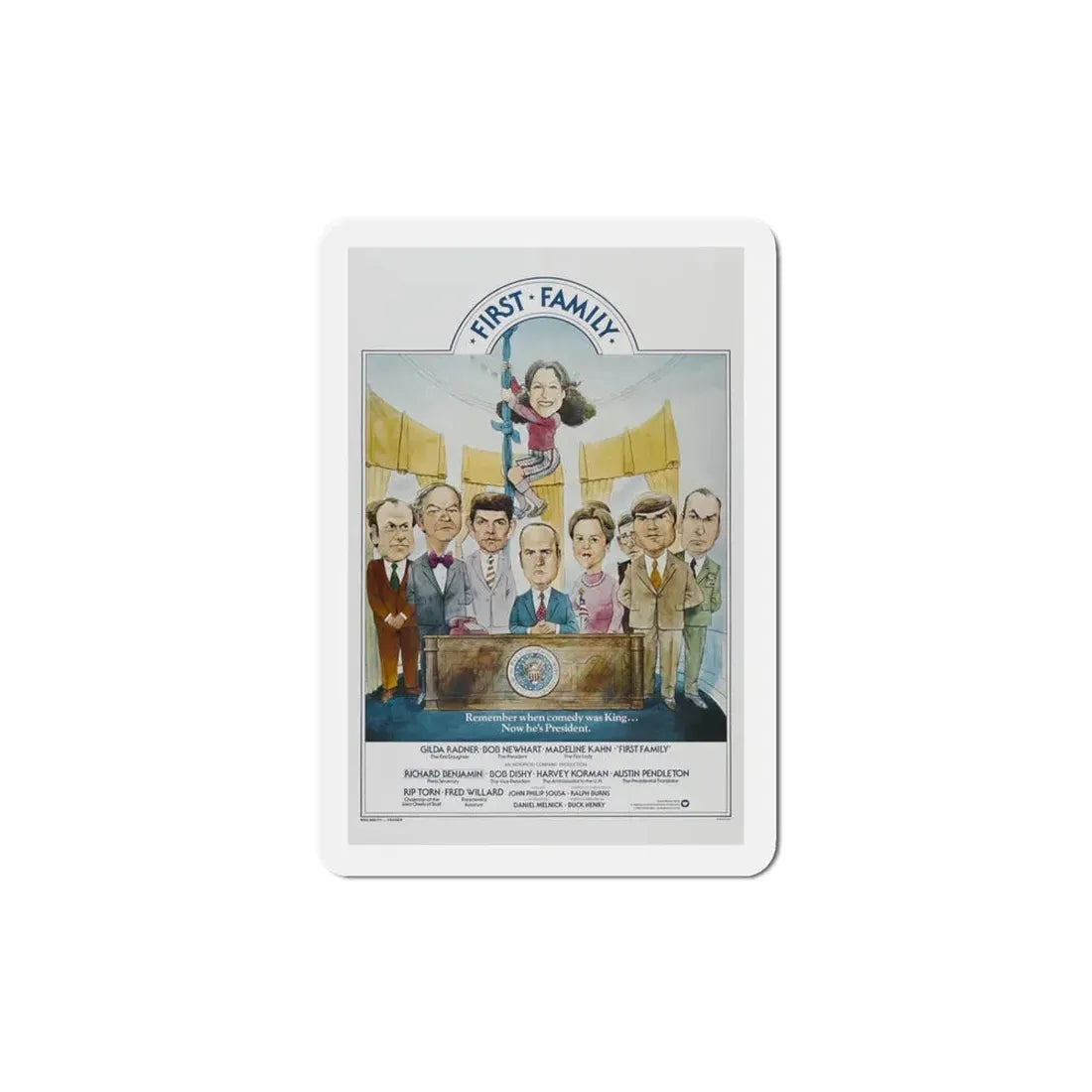 First Family 1980 Movie Poster Refrigerator Magnet 4 Inch - The Sticker Space