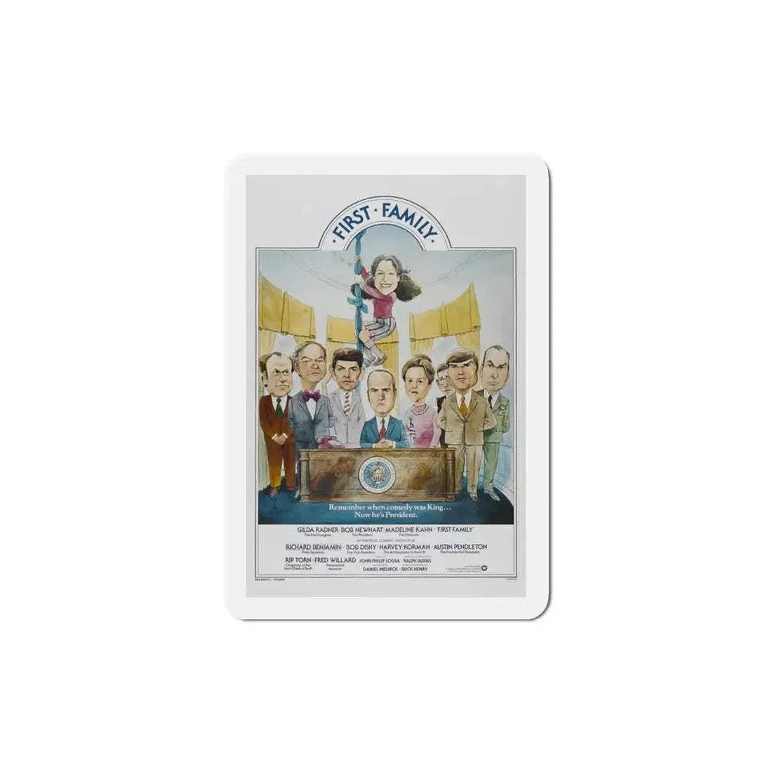 First Family 1980 Movie Poster Refrigerator Magnet - The Sticker Space