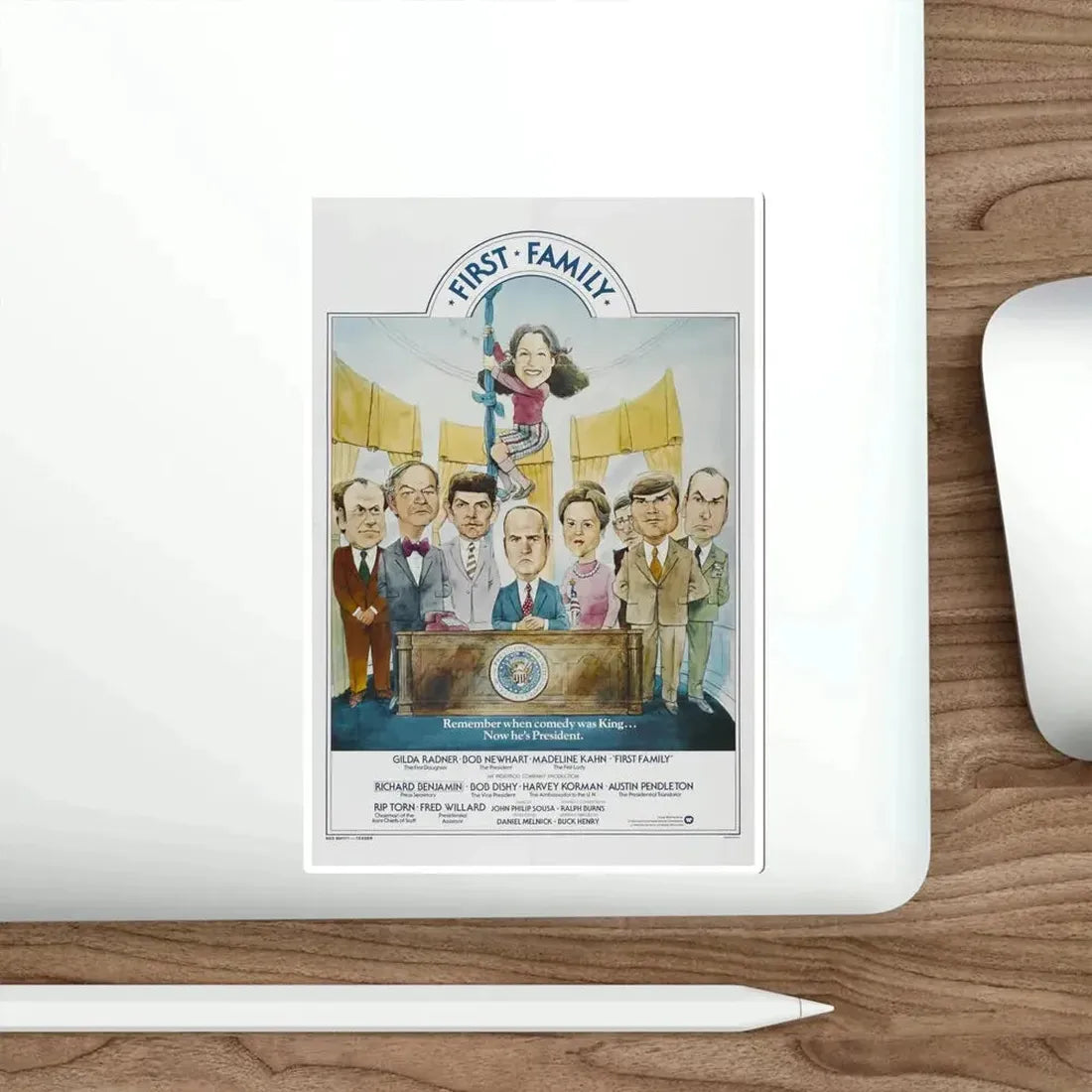 First Family 1980 Movie Poster STICKER Vinyl Die-Cut Decal - The Sticker Space