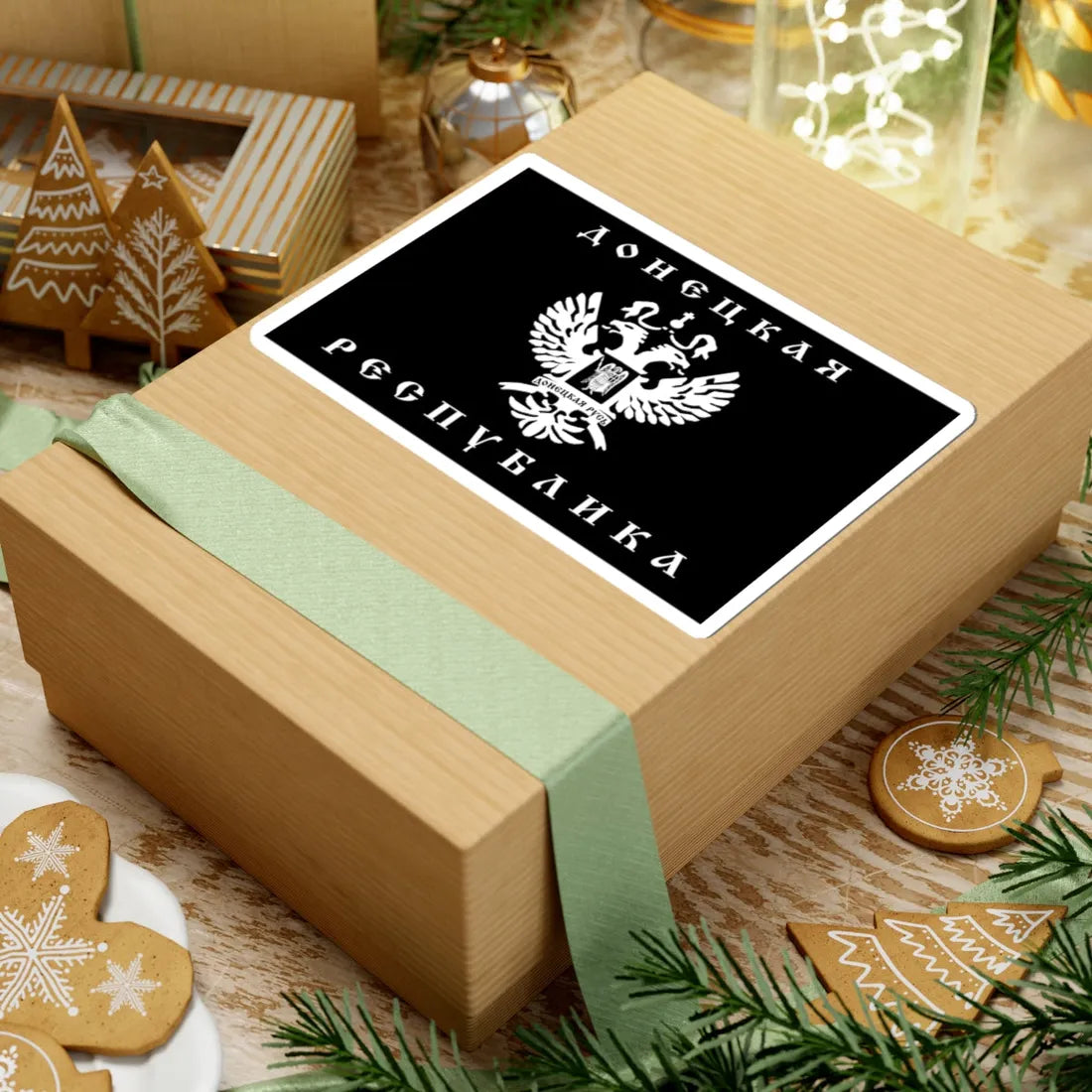 First Flag of the Donetsk Republic Organisation (Ukraine) STICKER Vinyl Kiss-Cut Decal - The Sticker Space