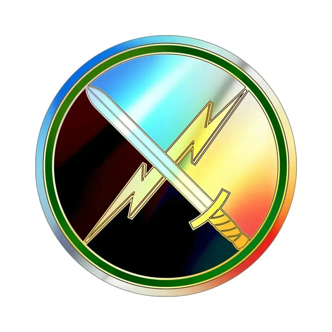 First Information Operations Command CSIB (U.S. Army) Holographic STICKER Die-Cut Vinyl Decal 6 Inch Holographic - The Sticker Space