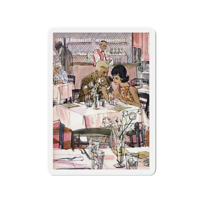 First Love, Chatelaine, May 1961 (Magazine Illustration) Refrigerator Magnet 2 Inch Die-Cut - The Sticker Space