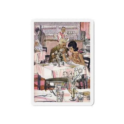 First Love, Chatelaine, May 1961 (Magazine Illustration) Refrigerator Magnet 3 Inch Die-Cut - The Sticker Space