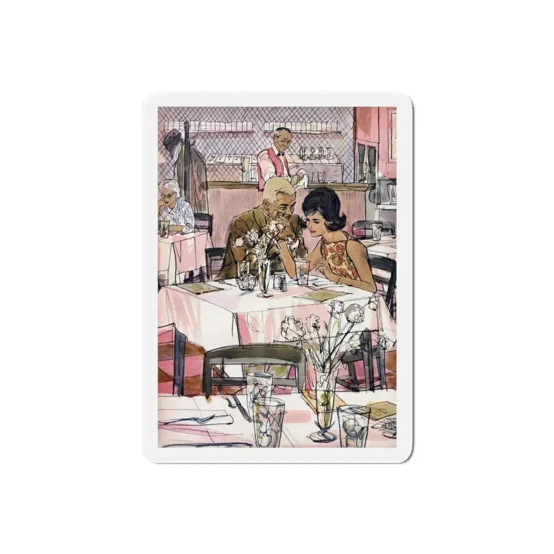 First Love, Chatelaine, May 1961 (Magazine Illustration) Refrigerator Magnet 6 Inch Die-Cut - The Sticker Space