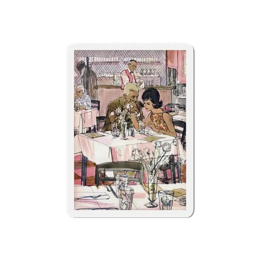 First Love, Chatelaine, May 1961 (Magazine Illustration) Refrigerator Magnet - The Sticker Space