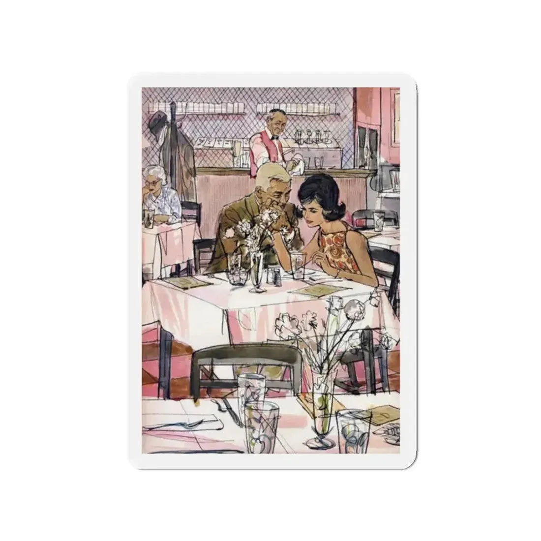 First Love, Chatelaine, May 1961 (Magazine Illustration) Refrigerator Magnet - The Sticker Space