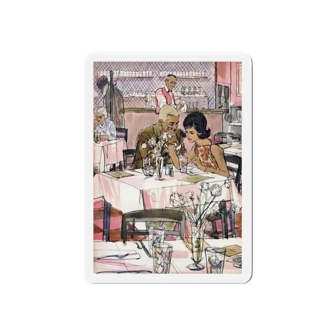 First Love, Chatelaine, May 1961 (Magazine Illustration) Refrigerator Magnet - The Sticker Space