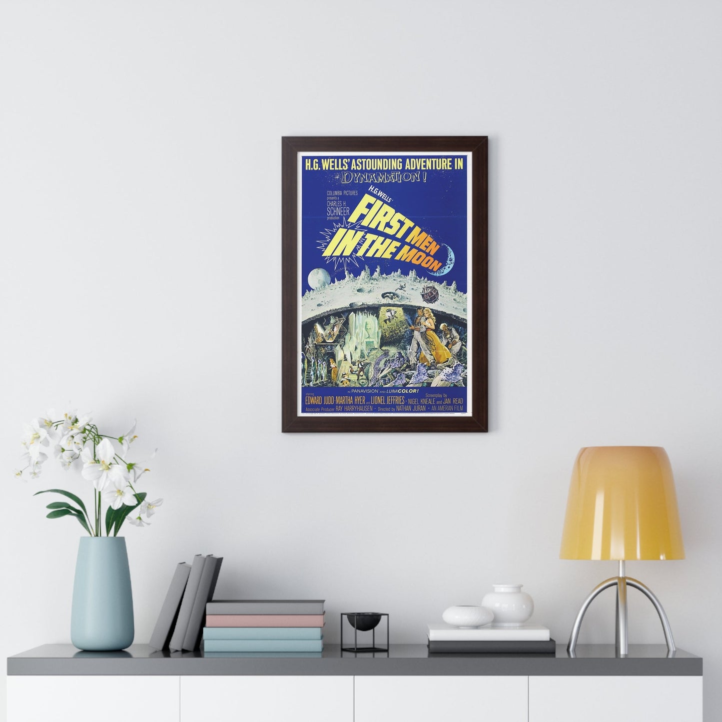 FIRST MEN IN THE MOON 1964 - Framed Movie Poster-The Sticker Space