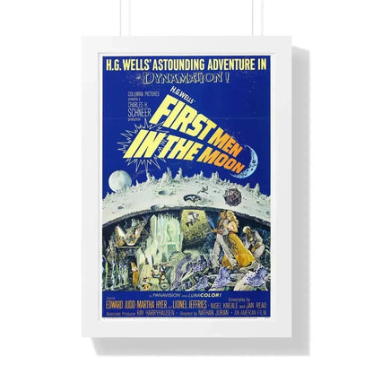 FIRST MEN IN THE MOON 1964 - Framed Movie Poster 16″ x 24″ White - The Sticker Space