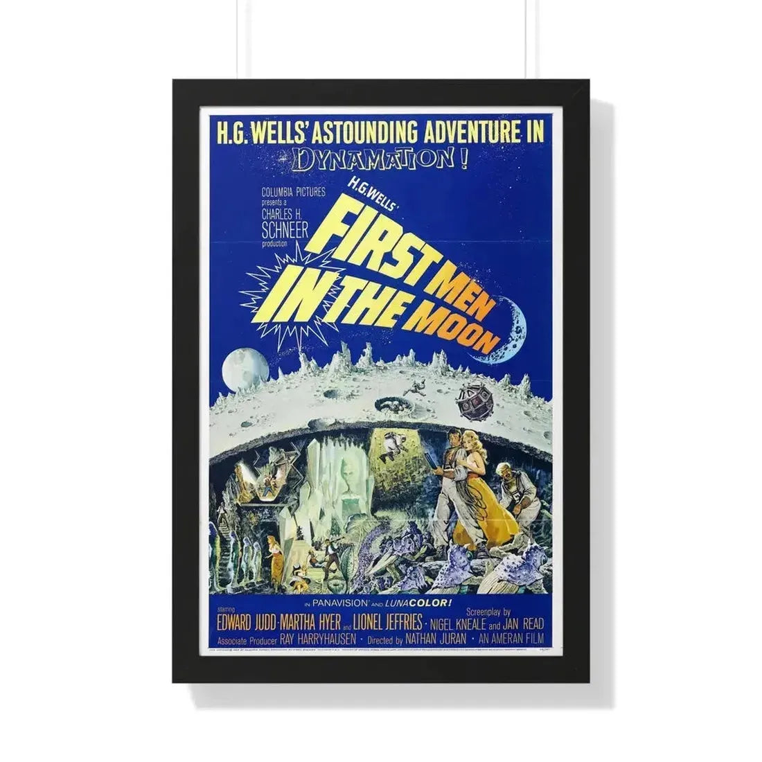 FIRST MEN IN THE MOON 1964 - Framed Movie Poster - The Sticker Space