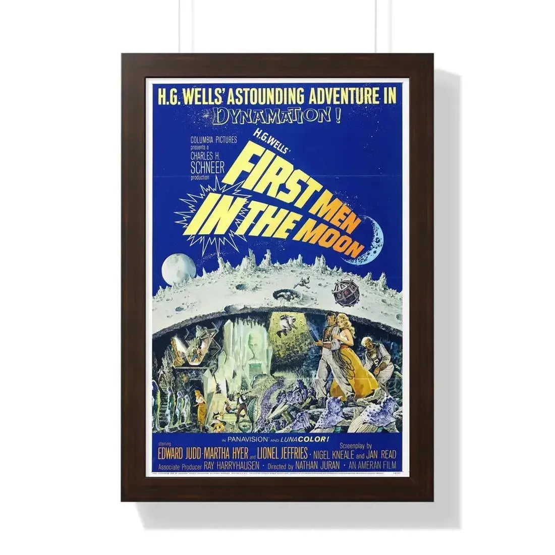 FIRST MEN IN THE MOON 1964 - Framed Movie Poster - The Sticker Space