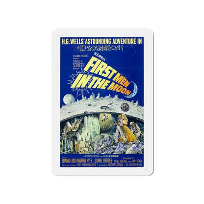 FIRST MEN IN THE MOON 1964 Movie Poster - Refrigerator Magnet 4 Inch - The Sticker Space