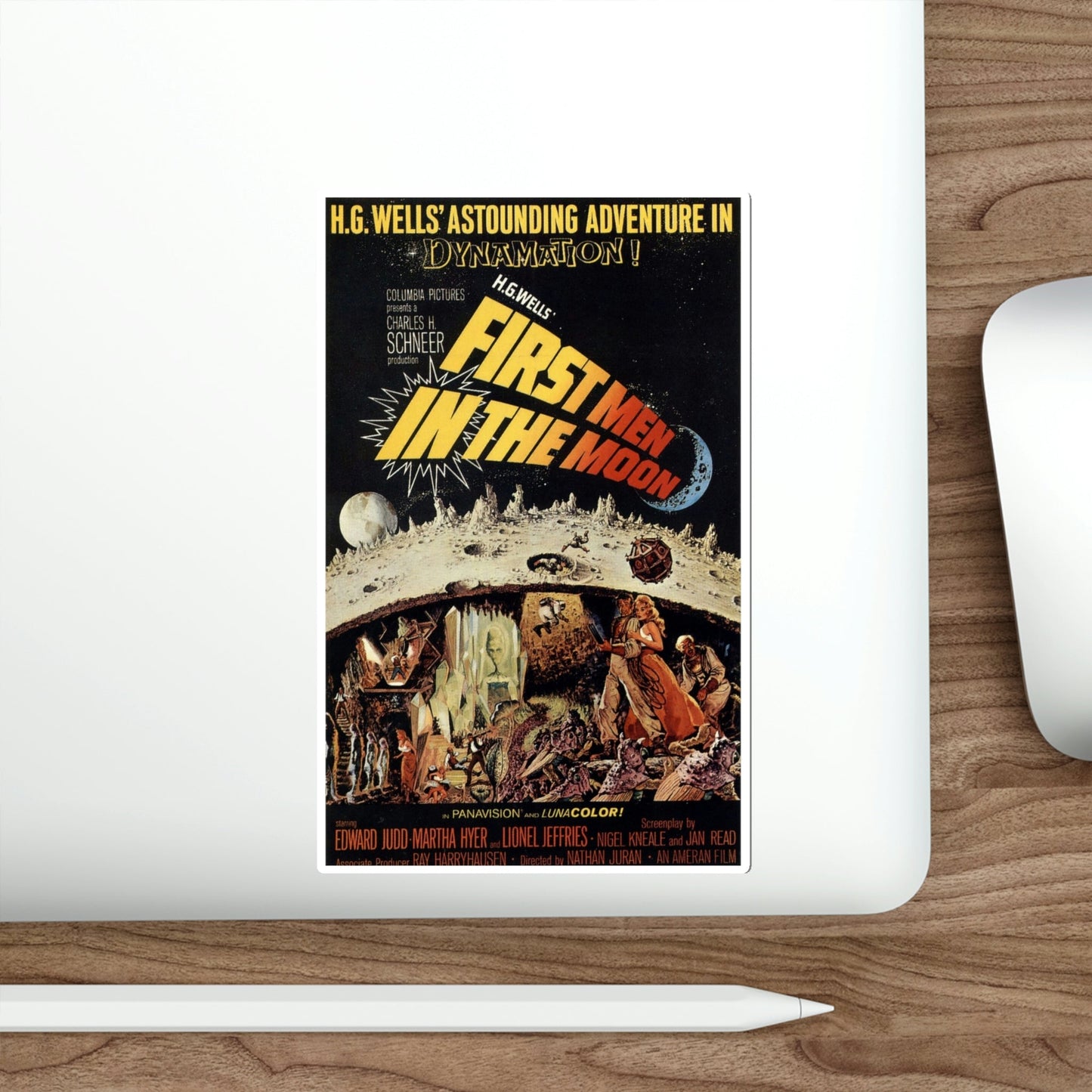 First Men in the Moon 1964 Movie Poster STICKER Vinyl Die-Cut Decal-The Sticker Space