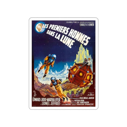 FIRST MEN IN THE MOON (FRENCH) 1964 Movie Poster STICKER Vinyl Die-Cut Decal 2 Inch - The Sticker Space