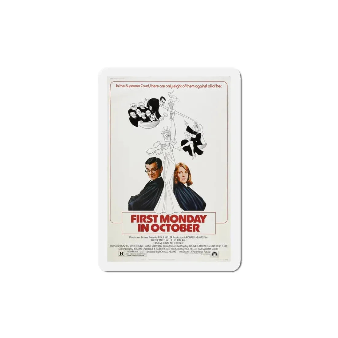 First Monday in October 1981 Movie Poster Refrigerator Magnet 4 Inch - The Sticker Space