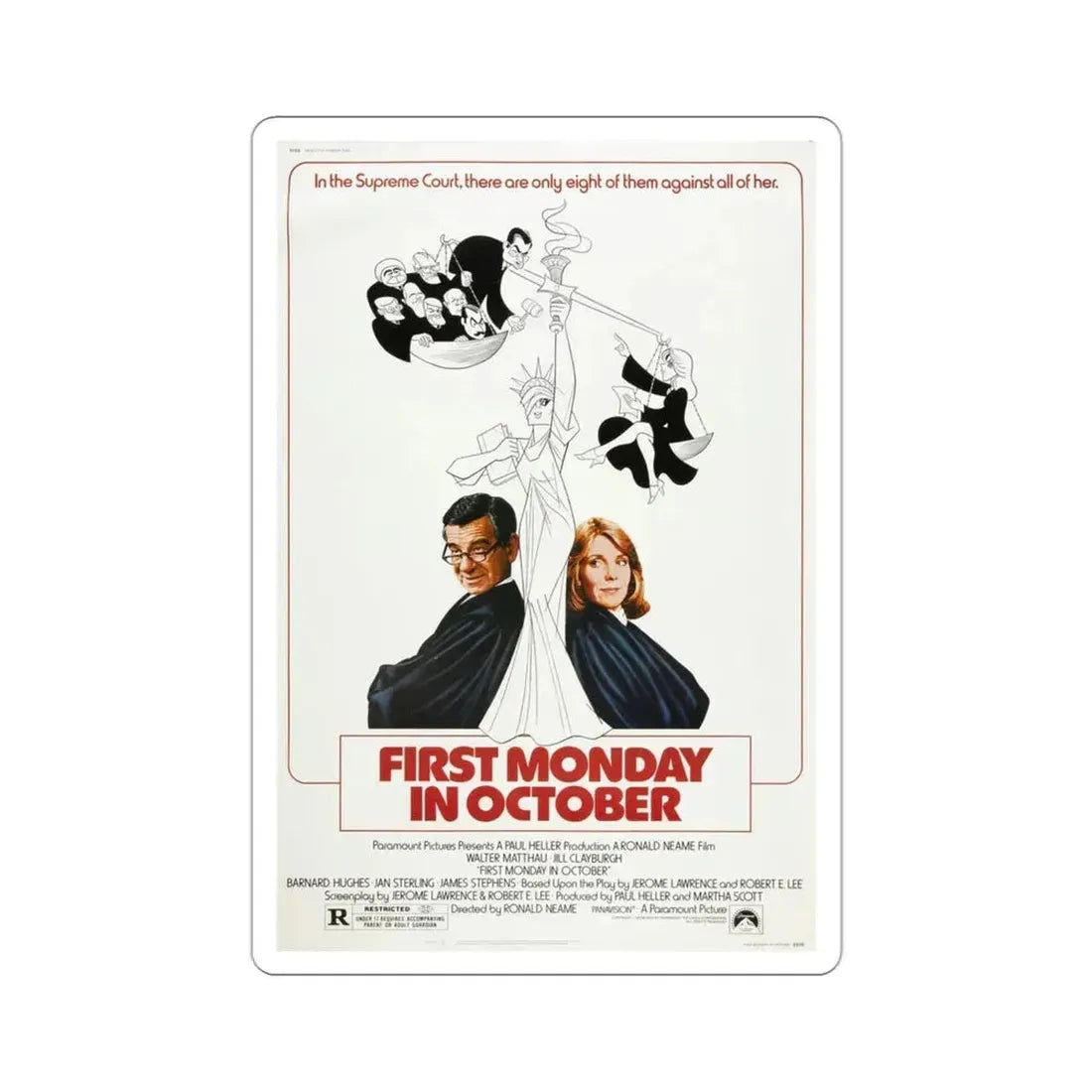 First Monday in October 1981 Movie Poster STICKER Vinyl Die-Cut Decal 3 Inch - The Sticker Space