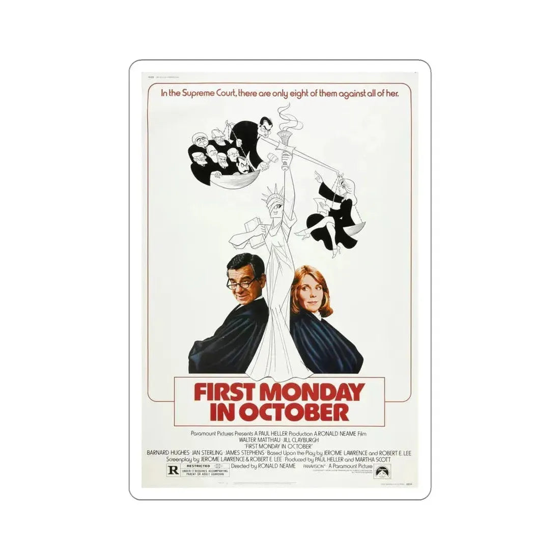 First Monday in October 1981 Movie Poster STICKER Vinyl Die-Cut Decal 5 Inch - The Sticker Space