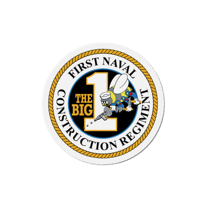 First Naval Construction Regiment (U.S. Navy) Die-Cut Magnet-4" x 4"-The Sticker Space