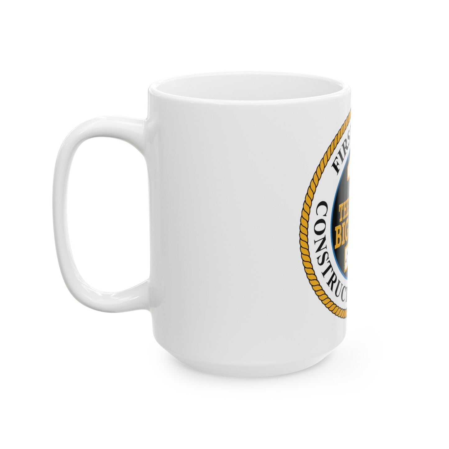 First Naval Construction Regiment (U.S. Navy) White Coffee Mug-The Sticker Space