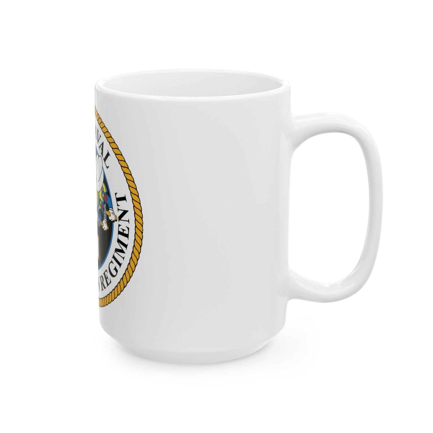 First Naval Construction Regiment (U.S. Navy) White Coffee Mug-The Sticker Space