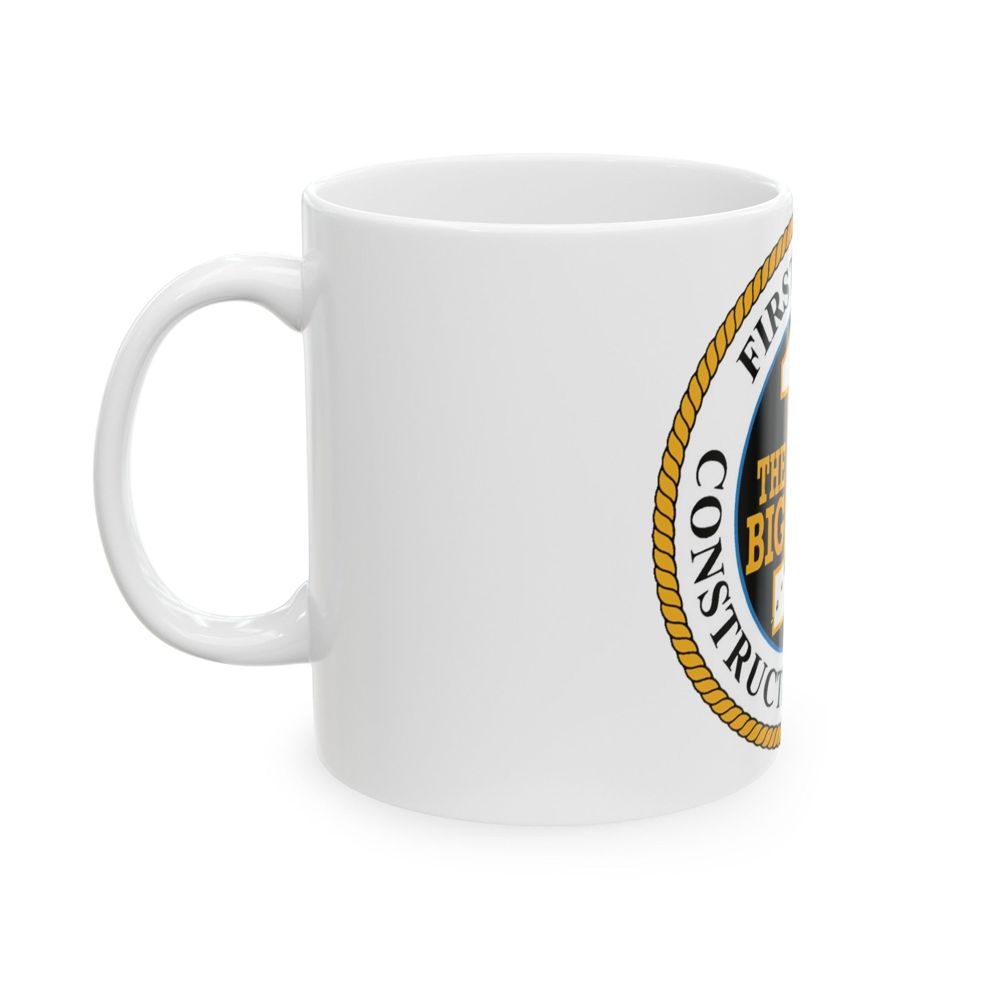 First Naval Construction Regiment (U.S. Navy) White Coffee Mug-The Sticker Space