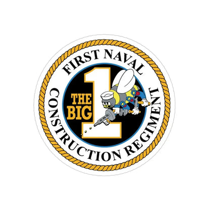 First Naval Construction Regiment (U.S. Navy) Transparent STICKER Die-Cut Vinyl Decal - The Sticker Space