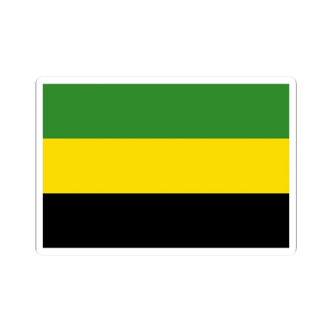 First proposed flag of Jamaica (Jamaica) STICKER Vinyl Kiss-Cut Decal 2 Inch White - The Sticker Space