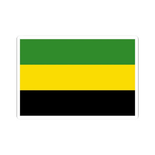 First proposed flag of Jamaica (Jamaica) STICKER Vinyl Kiss-Cut Decal 2 Inch White - The Sticker Space